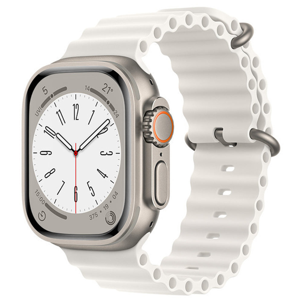 Techsuit - Watchband (W038) - Apple Watch 1/2/3/4/5/6/7/8/9/10/11/SE/SE 2/SE 3 (38/40/41/42mm) - White