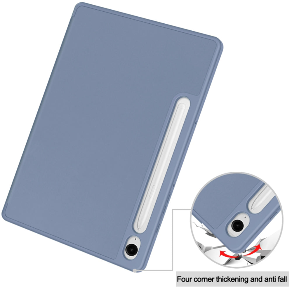 Techsuit - Flex Trifold (with Pencil Holder) - Samsung Galaxy Tab S9 / S9 FE / S10 FE - Purple