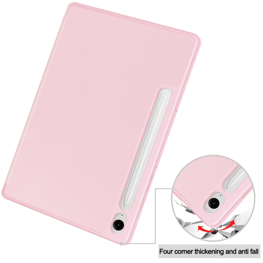 Techsuit - Flex Trifold (with Pencil Holder) - Samsung Galaxy Tab S9 / S9 FE / S10 FE - Pink
