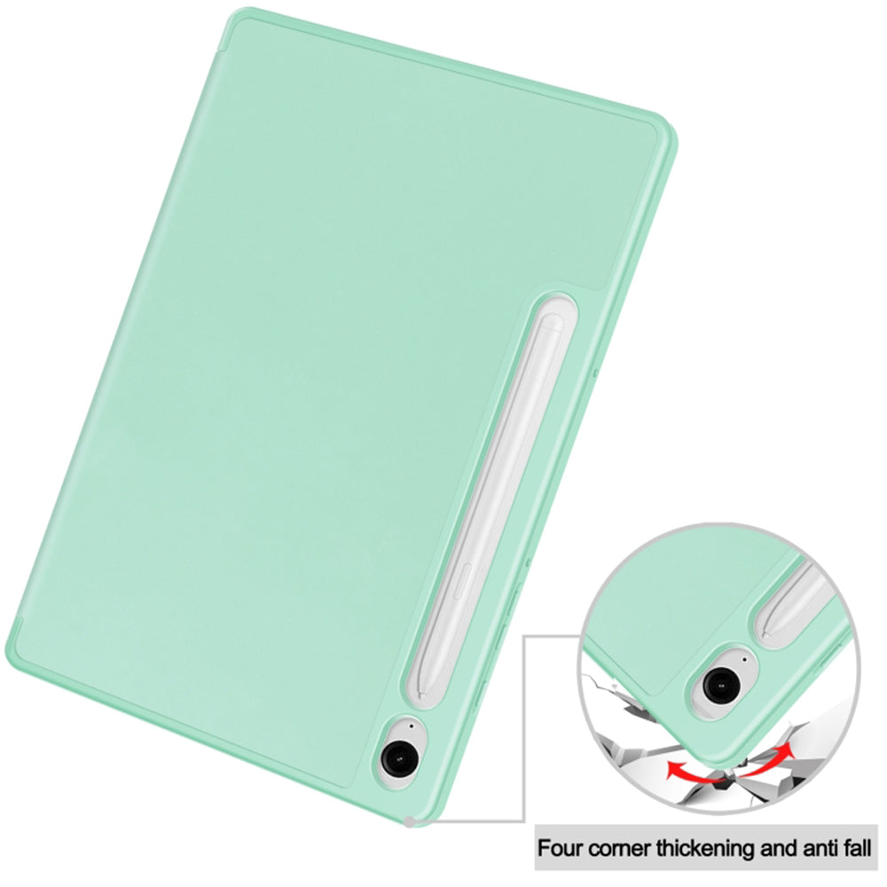 Techsuit - Flex Trifold (with Pencil Holder) - Samsung Galaxy Tab S9 / S9 FE / S10 FE - Matcha Green