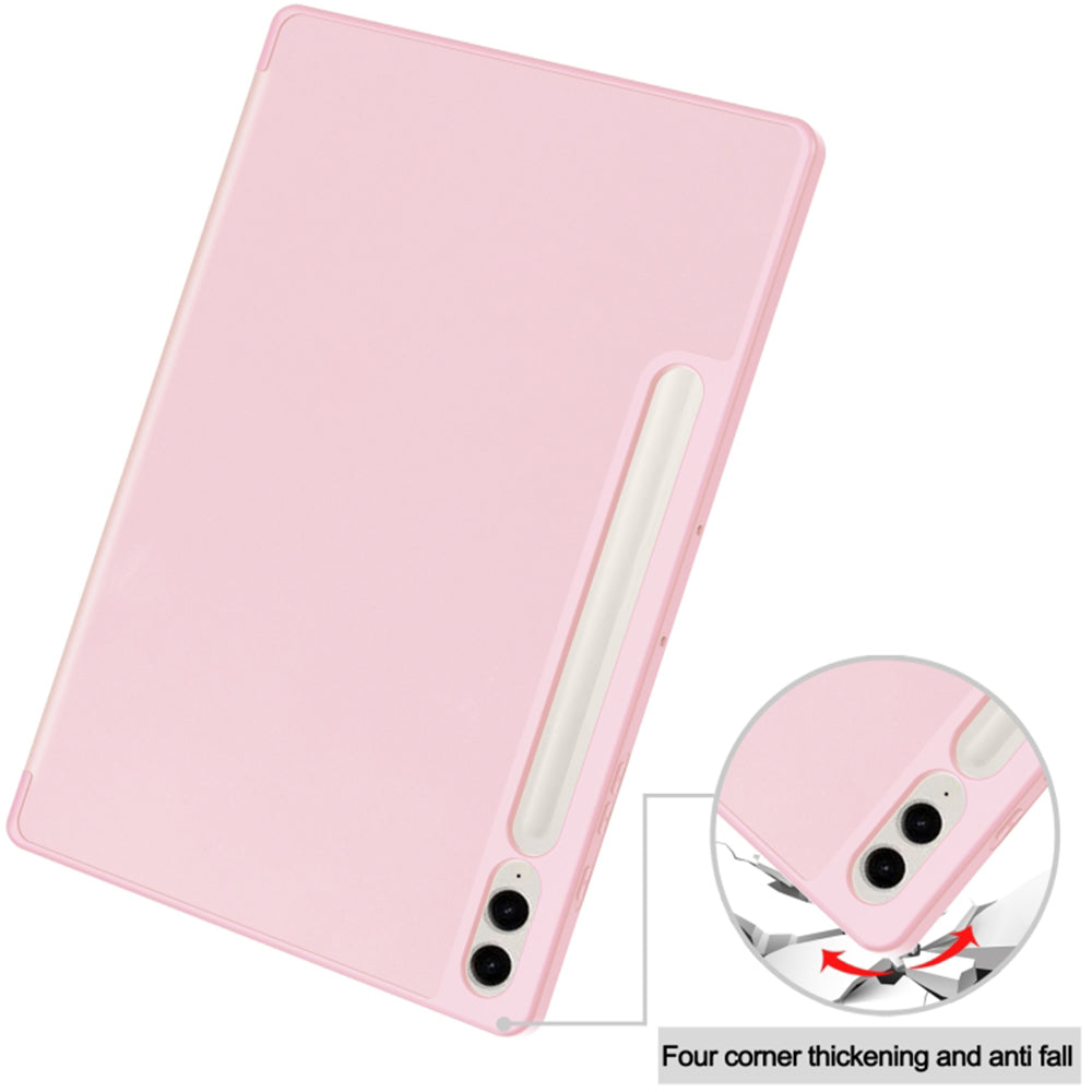 Techsuit - Flex Trifold (with Pencil Holder) - Samsung Galaxy Tab S9 Plus / S10 Plus / S9 FE Plus - Pink