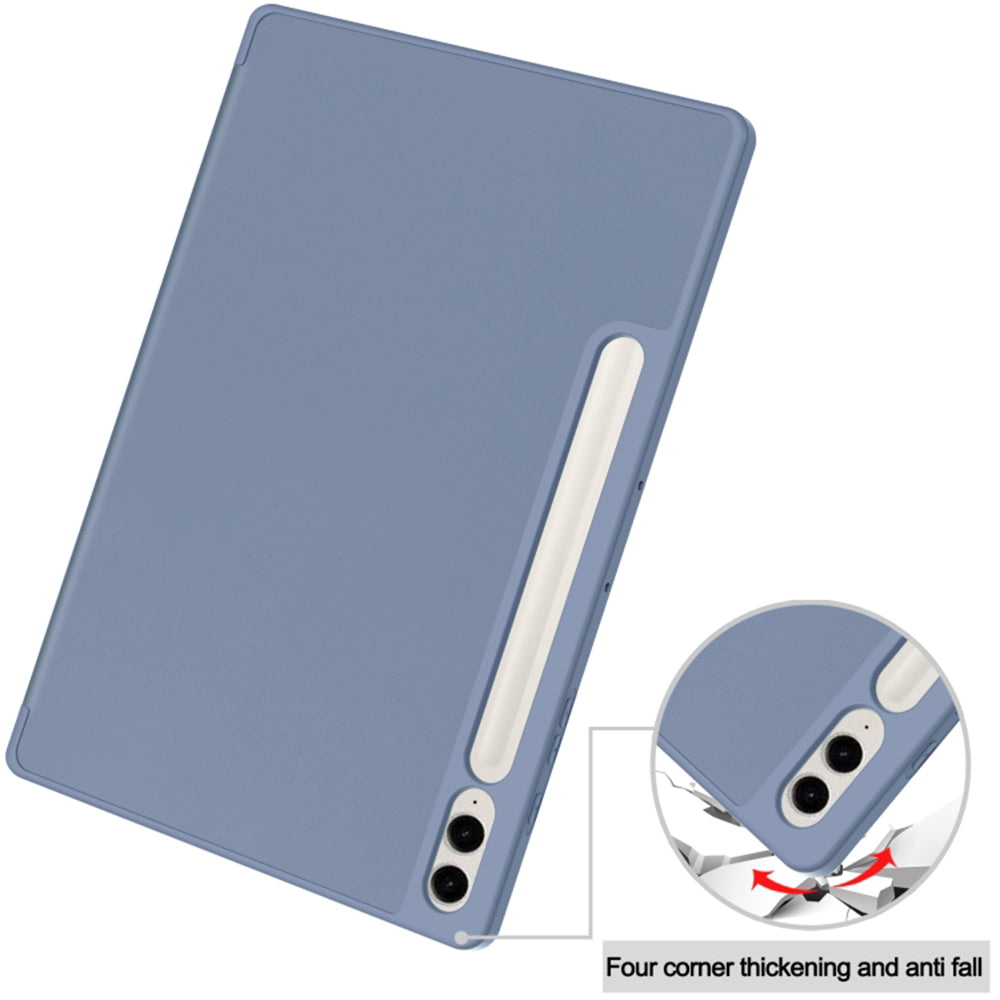 Techsuit - Flex Trifold (with Pencil Holder) - Samsung Galaxy Tab S9 FE Plus - Dark Blue