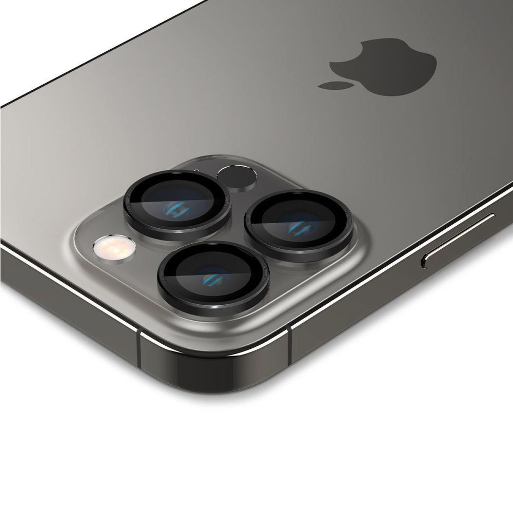 Spigen - (2 pack) Optik.tR EZ Fit Pro Camera Glass (AGL05205)- iPhone 14 Pro/Max/15 Pro/Max/16 Pro/Max/17 Pro/Max - Blac