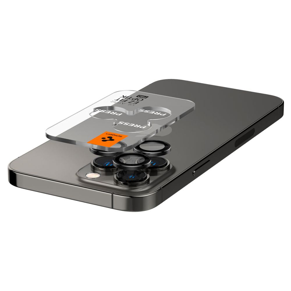 Spigen - (2 pack) Optik.tR EZ Fit Pro Camera Glass (AGL05205)- iPhone 14 Pro/Max/15 Pro/Max/16 Pro/Max/17 Pro/Max - Blac