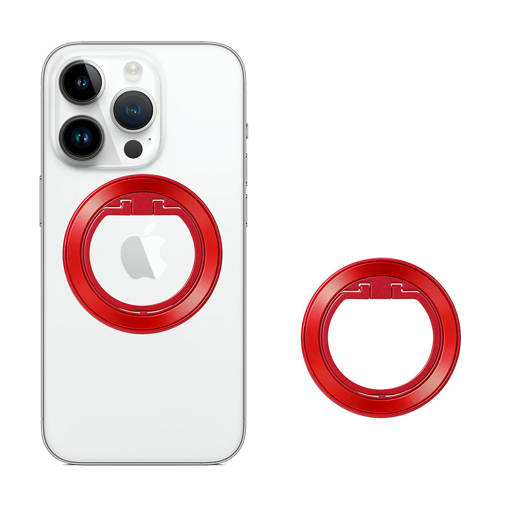 Techsuit - MagSafe Phone Ring (MPR2) - Round Shape, Aluminium Alloy - Red