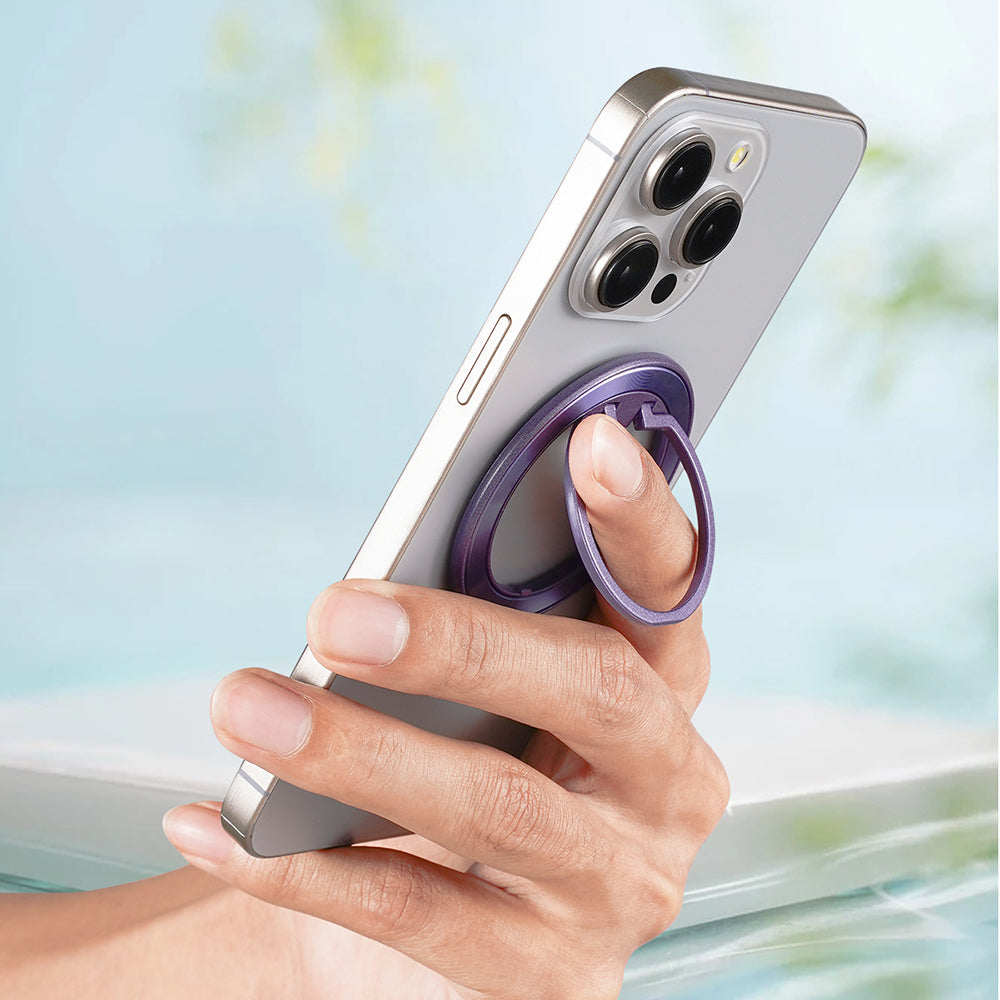 Techsuit - MagSafe Phone Ring (MPR2) - Round Shape, Aluminium Alloy - Burgundy