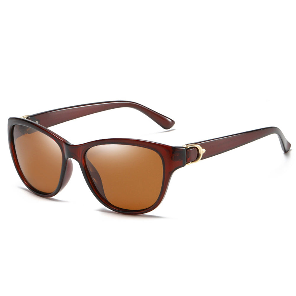 Techsuit - Sunglasses Polarized (A572) - for Women with UV Protection, PC - Brown
