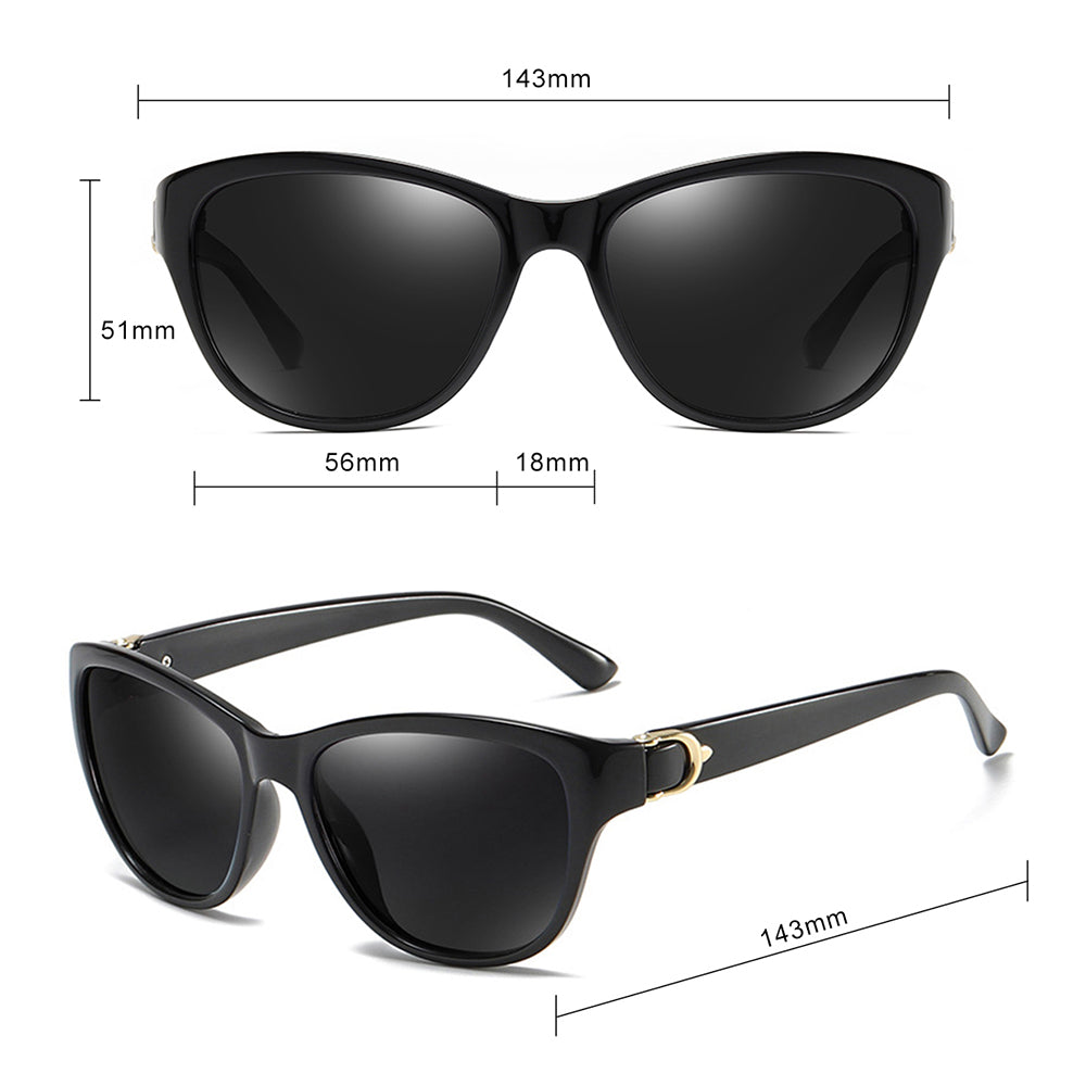 Techsuit - Sunglasses Polarized (A572) - for Women with UV Protection, PC - Brown