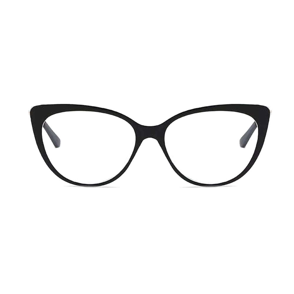 Techsuit - Anti-Blue Light Glasses Reflex Metal (F5018-C72) - Cat Eye - Dark Black