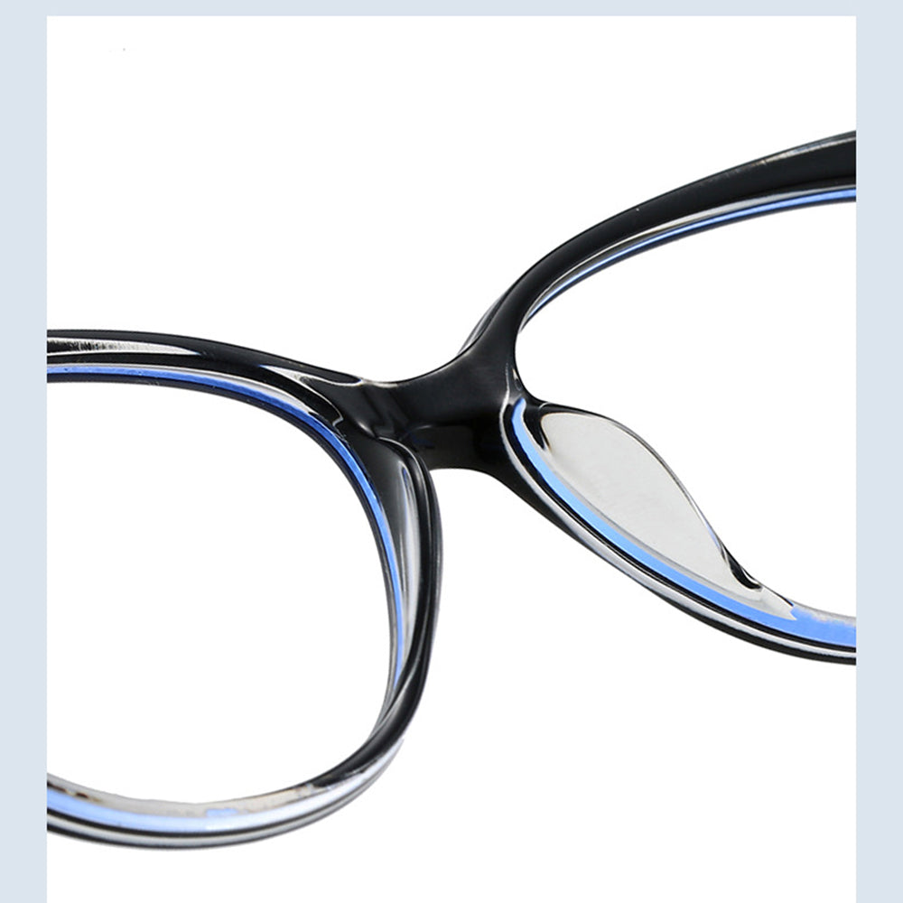 Techsuit - Anti-Blue Light Glasses Reflex Metal (F5018-C72) - Cat Eye - Dark Black