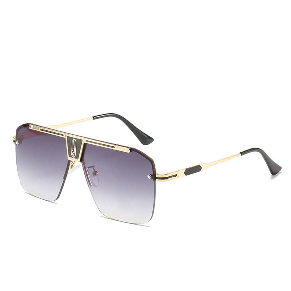 Ochelari de Soare Techsuit (2576), Cadru Aluminiu, Lentile Policarbonat, Auriu / Gri