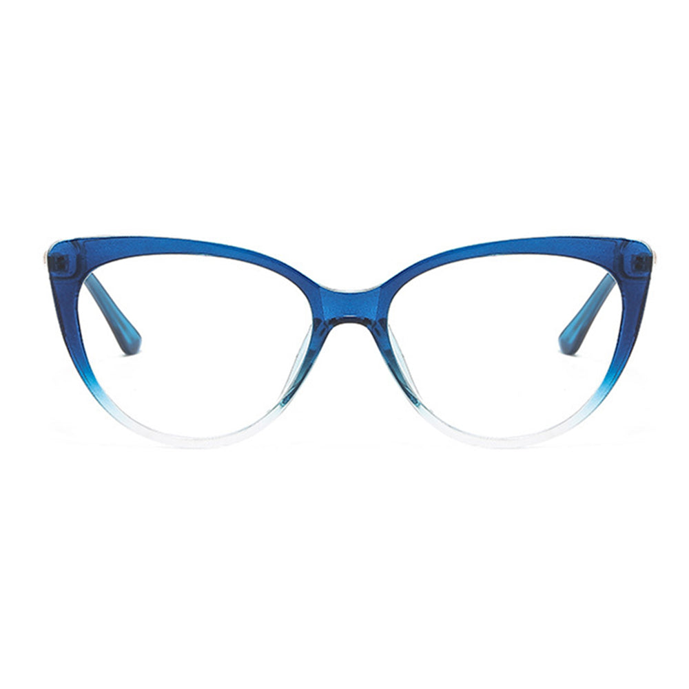 Techsuit - Anti-Blue Light Glasses Reflex Metal (F5018-C8) - Cat Eye - Transparent Blue