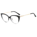 Techsuit - Anti-Blue Light Glasses Reflex Metal (F5018-C7) - Cat Eye - Transparent Black