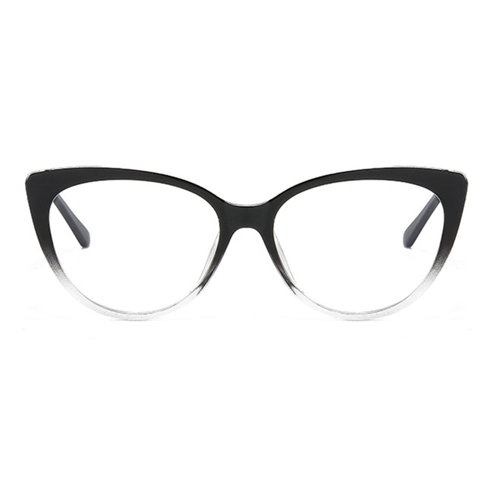 Techsuit - Anti-Blue Light Glasses Reflex Metal (F5018-C7) - Cat Eye - Transparent Black