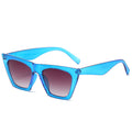 Techsuit - Sunglasses (5154) - for Women, PC Frame and Lens, Square - Blue / Light Gray