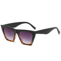 Techsuit - Sunglasses (5154) - for Women, PC Frame and Lens, Square - Black / Leopard / Gray