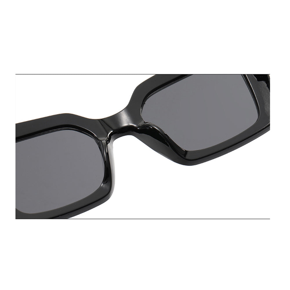 Techsuit - Sunglasses (5277) - for Women with PC Frame and Lens, Square Shape - Champagne / Brown