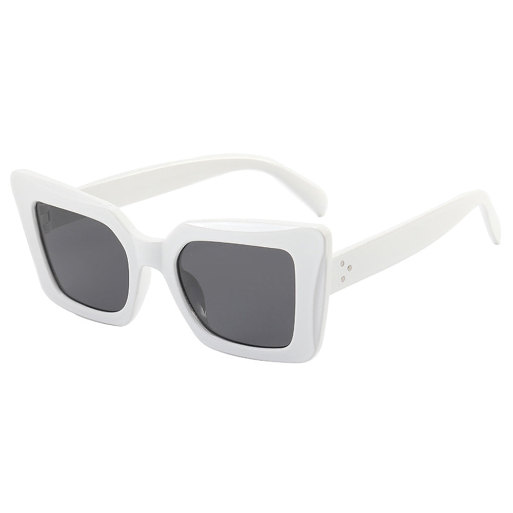 Techsuit - Sunglasses (5277) - for Women with PC Frame and Lens, Square Shape - White / Gray