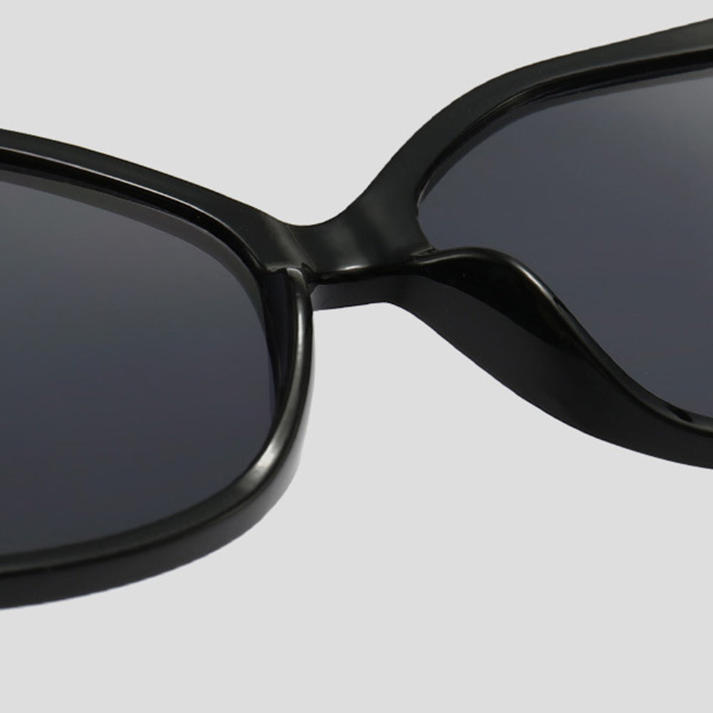 Techsuit - Sunglasses (5335) - for Women with PC Frame and Lens, Butterfly Shape - Black / Gray