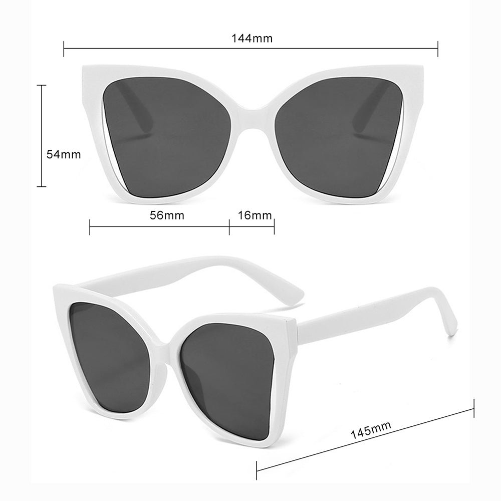 Techsuit - Sunglasses (5335) - for Women with PC Frame and Lens, Butterfly Shape - Brown