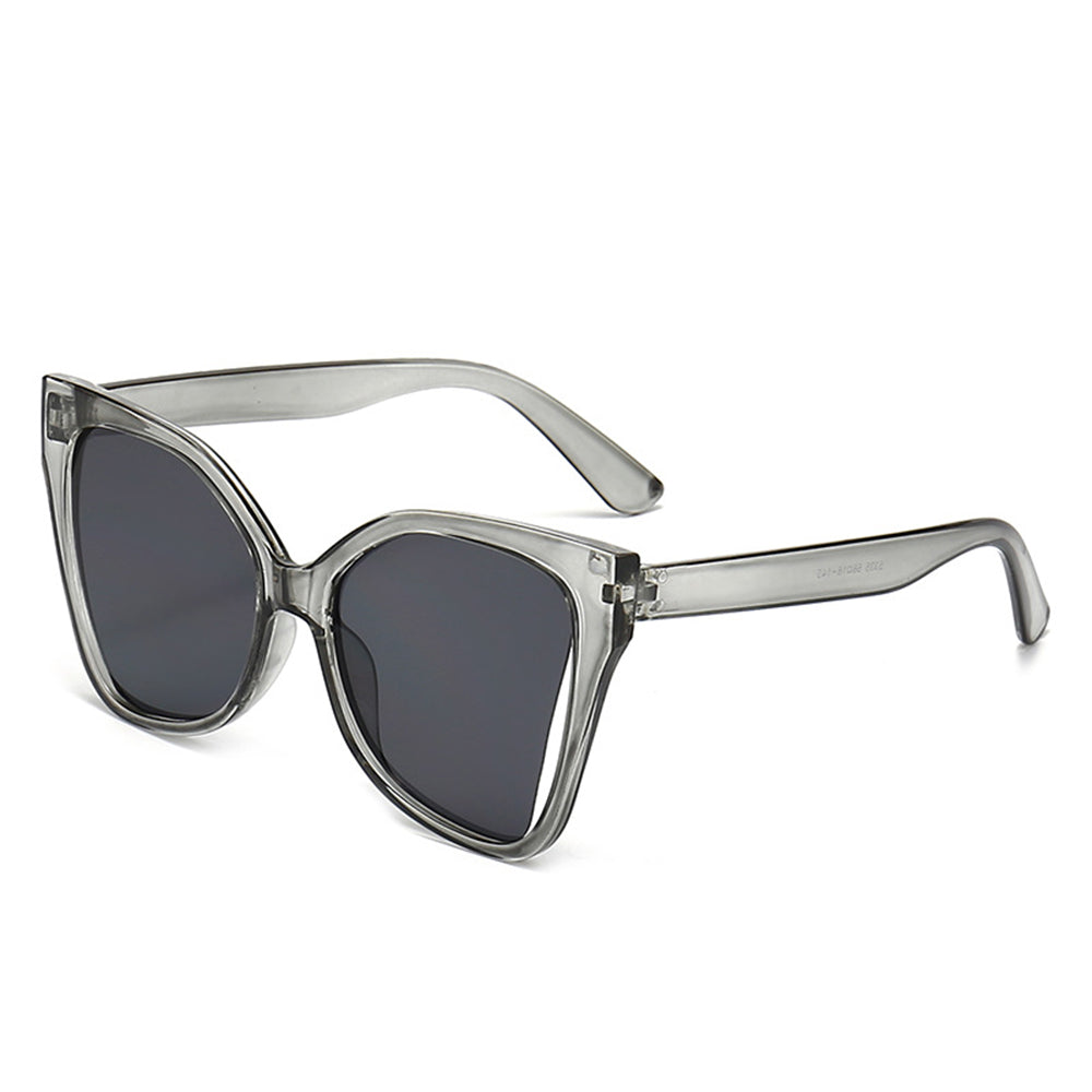 Techsuit - Sunglasses (5335) - for Women with PC Frame and Lens, Butterfly Shape - Gray