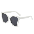 Techsuit - Sunglasses (5335) - for Women with PC Frame and Lens, Butterfly Shape - White / Gray