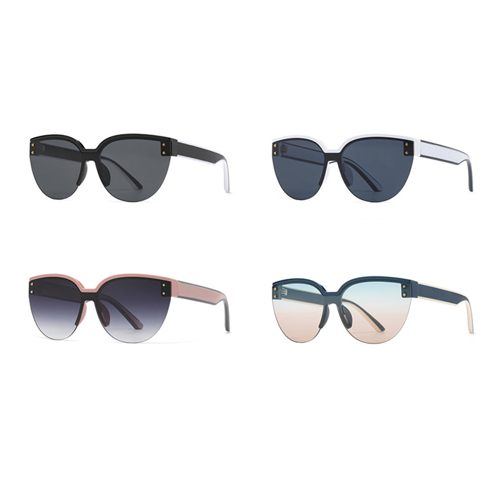 Techsuit - Sunglasses (6506) - for Women, PC Frame and Lens - Bright Black / Gray