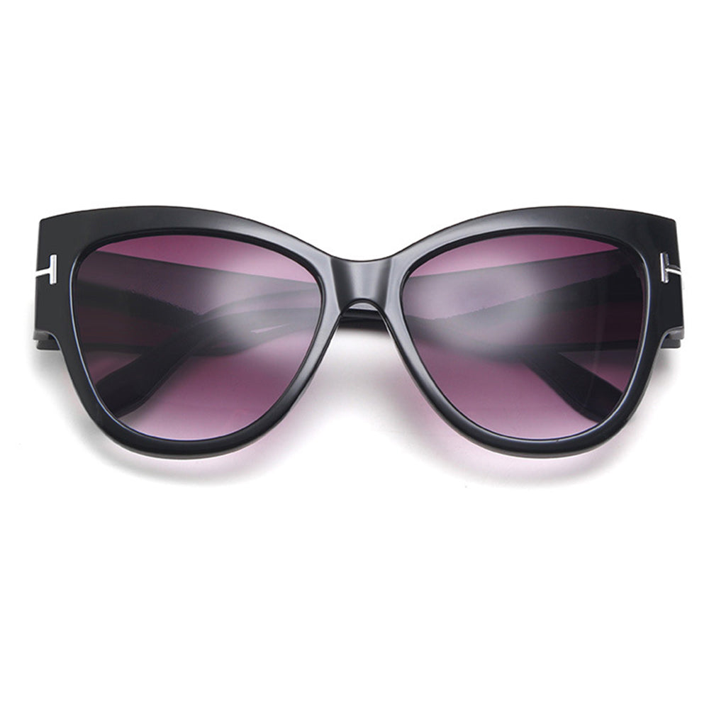 Techsuit - Sunglasses (9778) - for Women with PC Frame and Lens, Cat Eye - Brown