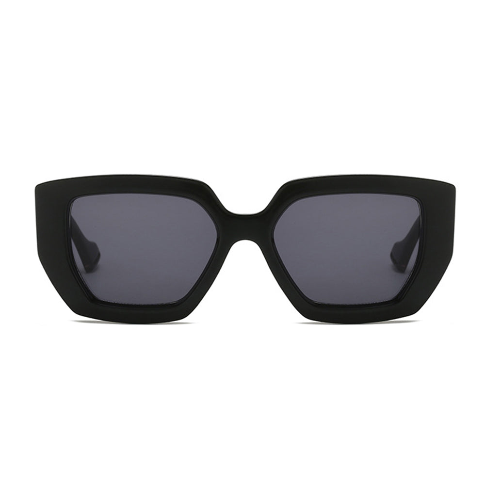 Techsuit - Sunglasses (86321) - for Women with PC Frame and Lens, Vintage - Leopard / Gradient Gray