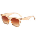 Techsuit - Sunglasses (5154) - for Women, PC Frame and Lens, Square - Champagne / Brown
