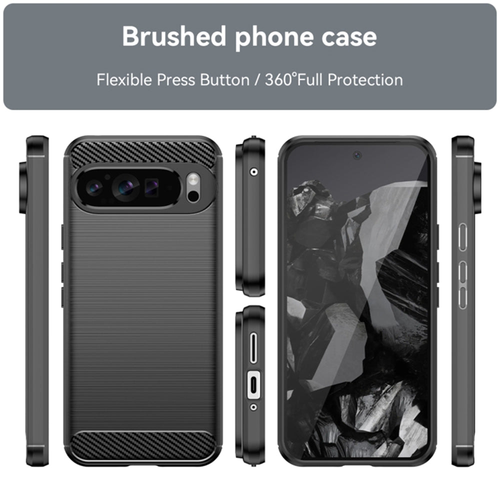 Techsuit - Carbon Silicone - Google Pixel 9 Pro XL - Black