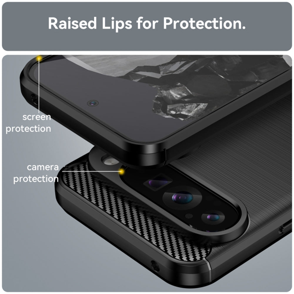 Techsuit - Carbon Silicone - Google Pixel 9 Pro XL - Black