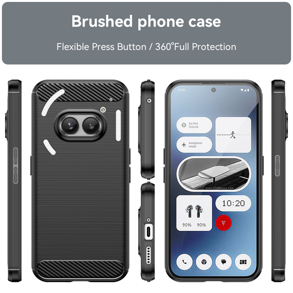 Techsuit - Carbon Silicone - Nothing Phone (2a) / (2a) Plus - Black
