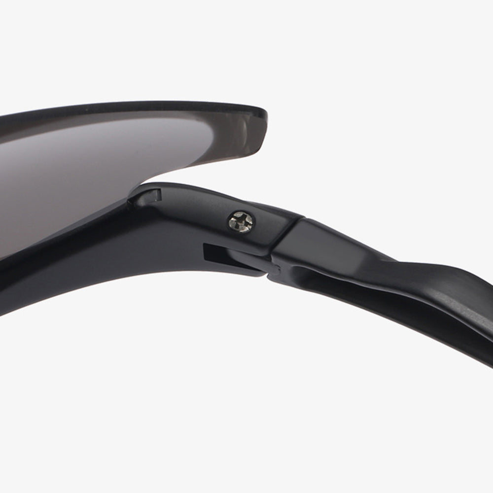 Techsuit - Bike Glasses (1806) - for Cycling and Sport Outdoor Activities, with UV Protection, Unisex - Black / Orange Y