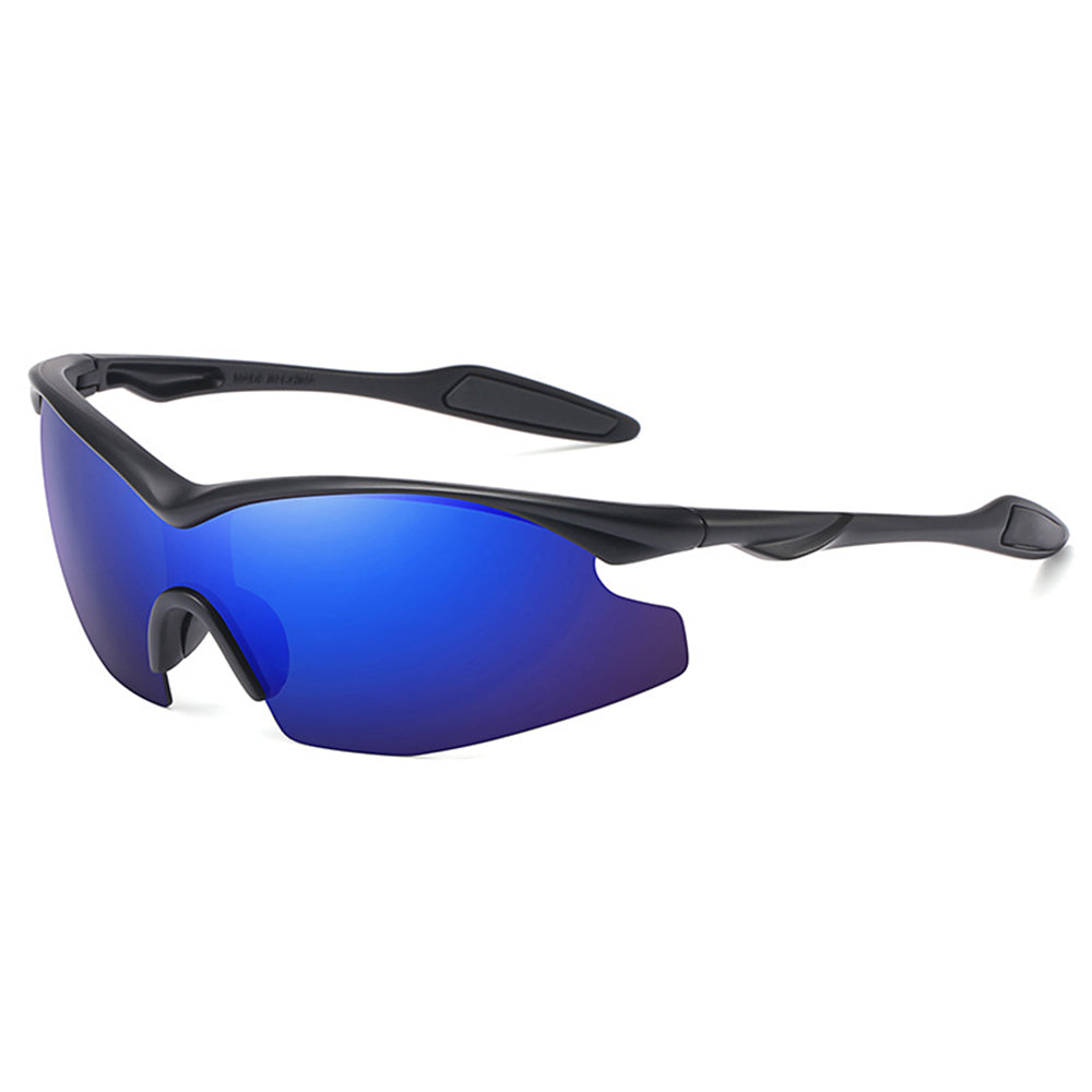 Techsuit - Bike Glasses (1806) - for Cycling and Sport Outdoor Activities, with UV Protection, Unisex - Black / Blue Pur