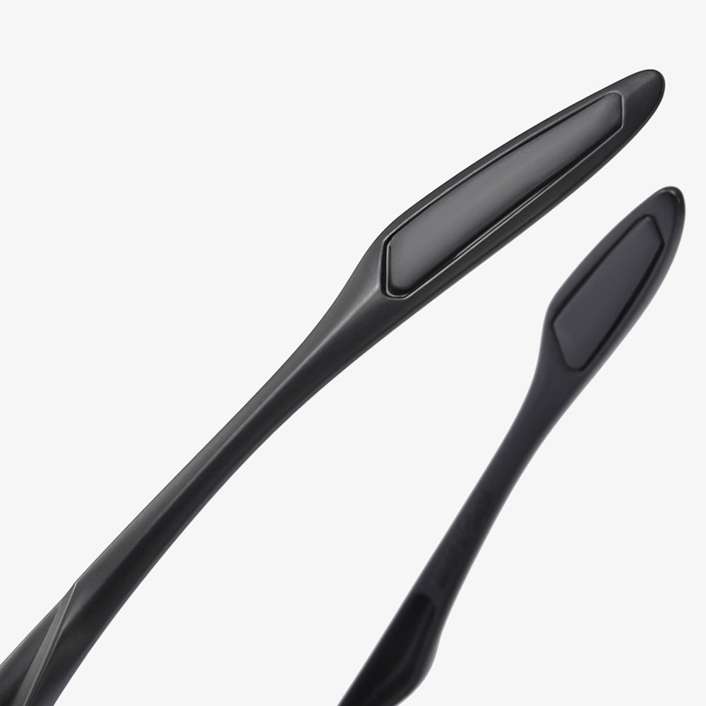 Techsuit - Bike Glasses (1806) - for Cycling and Sport Outdoor Activities, with UV Protection, Unisex - Black / Blue Pur