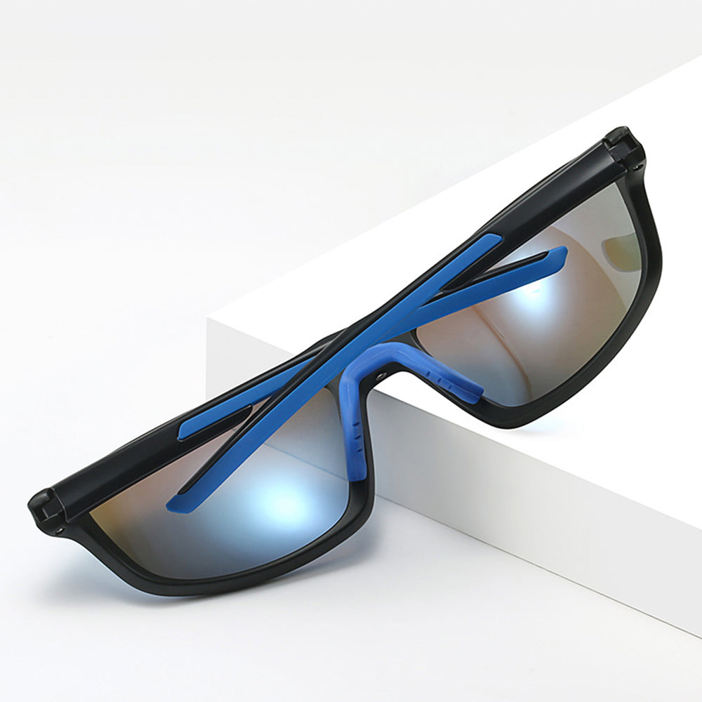 Techsuit - Bike Glasses (3047) - for Cycling and Sport Outdoor Activities, with UV Protection, Unisex - Black / Discolor
