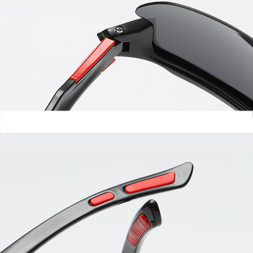 Techsuit - Bike Glasses (9301) - for Cycling and Sport Outdoor Activities, with UV Protection, Unisex - Black / Green