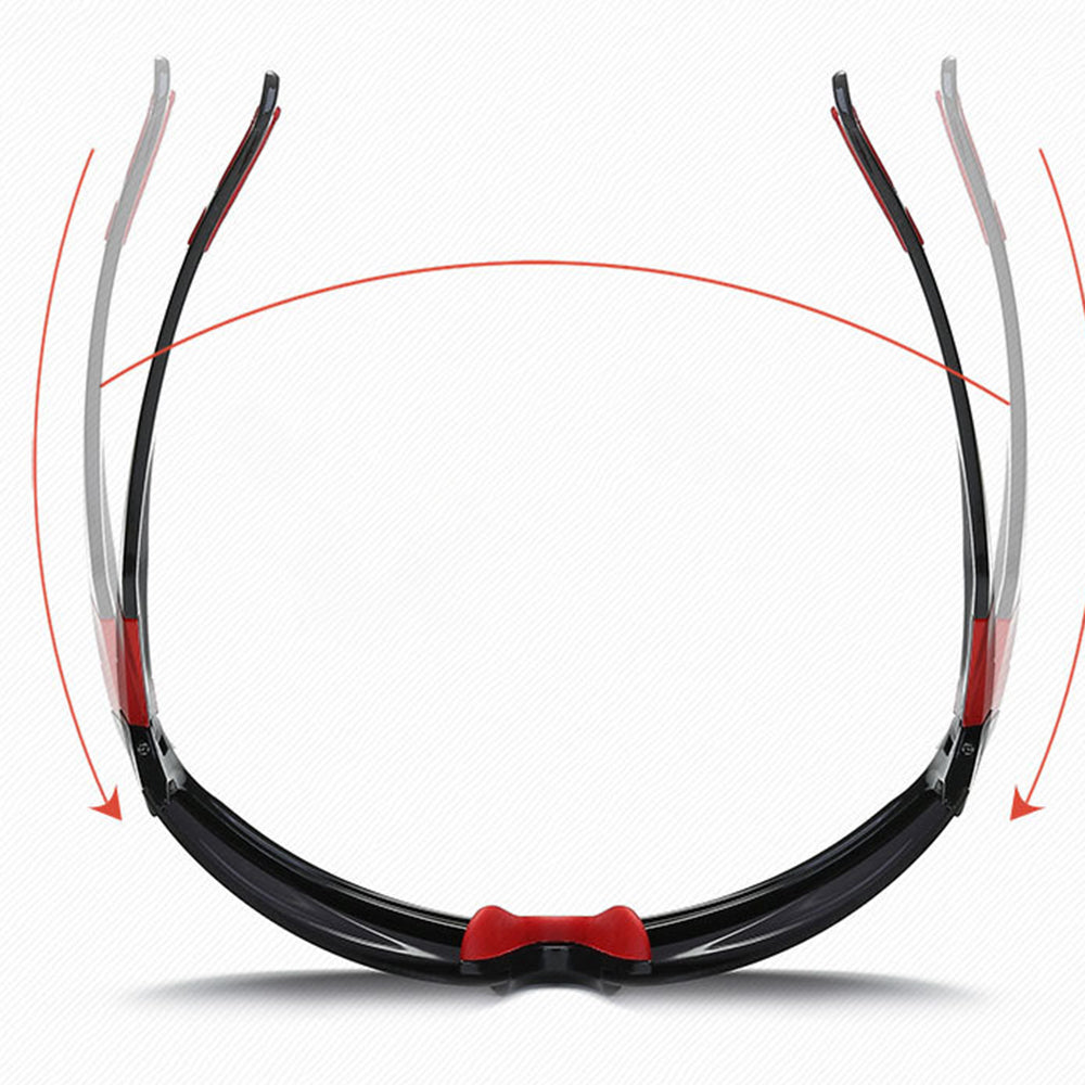 Techsuit - Bike Glasses (9301) - for Cycling and Sport Outdoor Activities, with UV Protection, Unisex - Black / Green