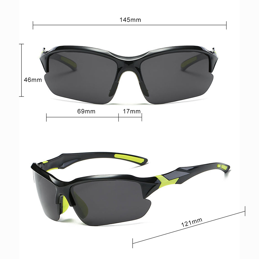 Techsuit - Bike Glasses (9301) - for Cycling and Sport Outdoor Activities, with UV Protection, Unisex - Black / Blue