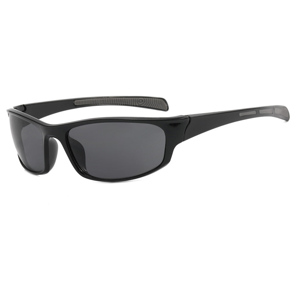 Techsuit - Bike Glasses (9937) - for Cycling, Sport Outdoor Activities, PC, Rectangular Shape, Unisex - Black