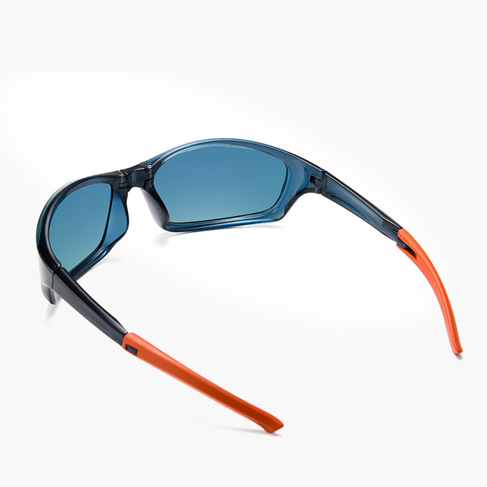 Techsuit - Bike Glasses (24101) - for Cycling and Sport Outdoor Activities, Polarized, Unisex - Black / Purple