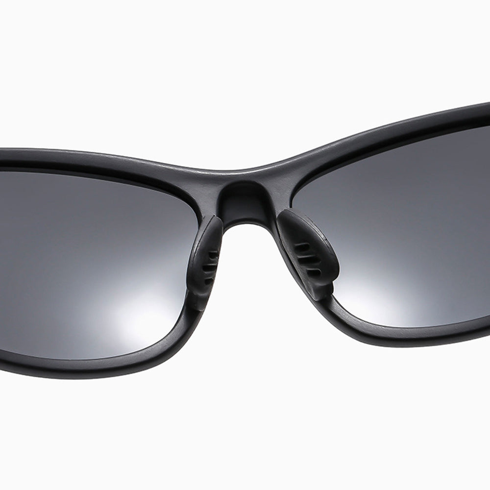 Techsuit - Bike Glasses (9309) - for Cycling and Sport Outdoor Activities, Polarized, PC Frame, Unisex - Silver / Gray