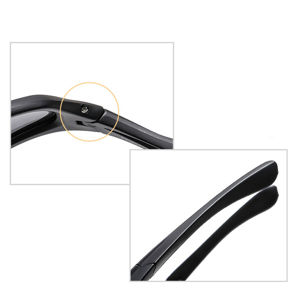 Techsuit - Bike Glasses (9309) - for Cycling and Sport Outdoor Activities, Polarized, PC Frame, Unisex - Black / Blue