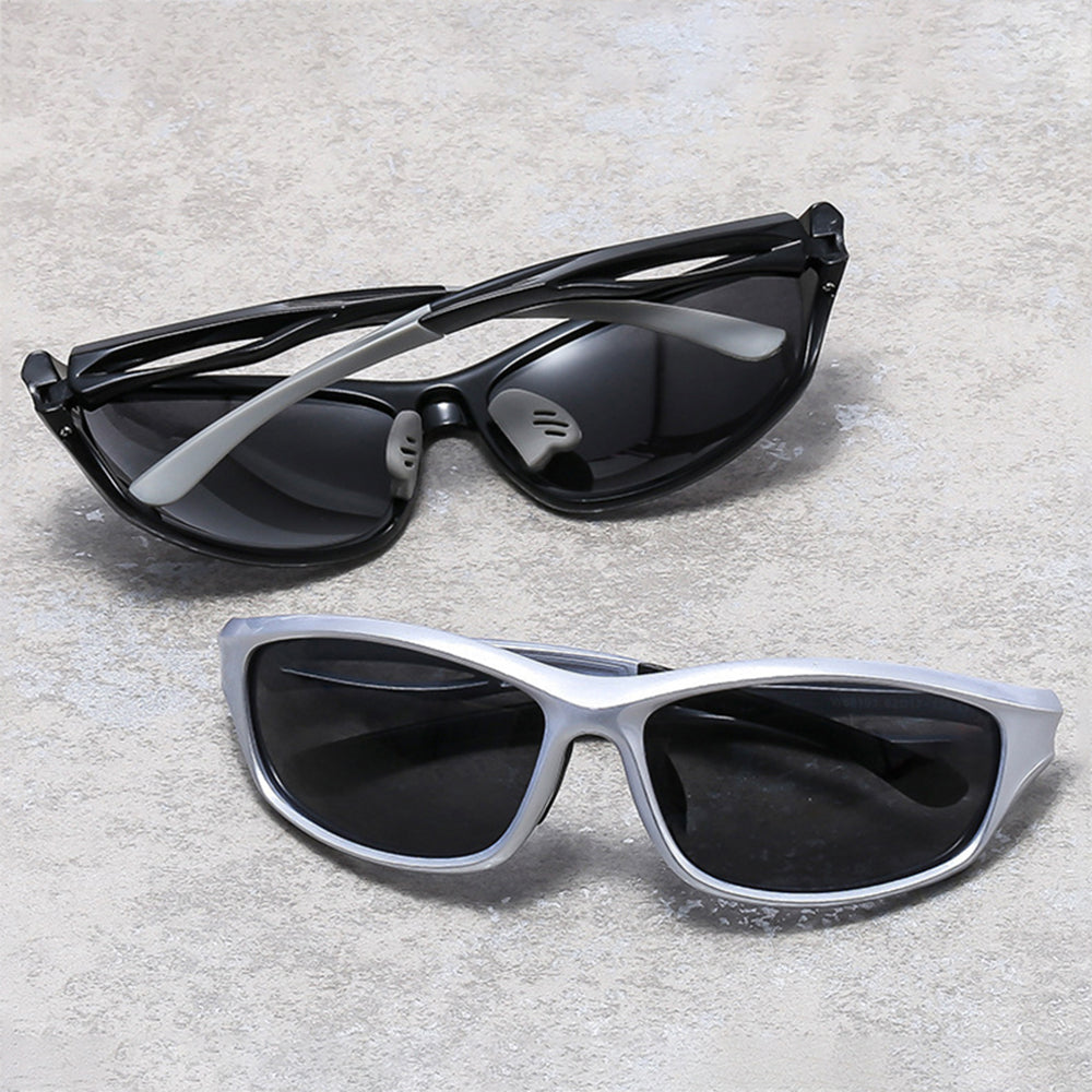 Techsuit - Bike Glasses (9309) - for Cycling and Sport Outdoor Activities, Polarized, PC Frame, Unisex - Black / Blue