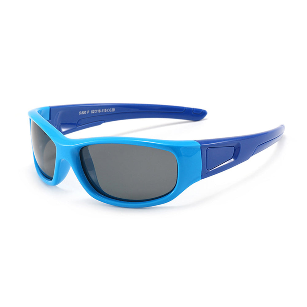 Techsuit - Sunglasses Polarised (800-C29) - for Kids, Sport Type, Flexible - Blue / Dark Blue