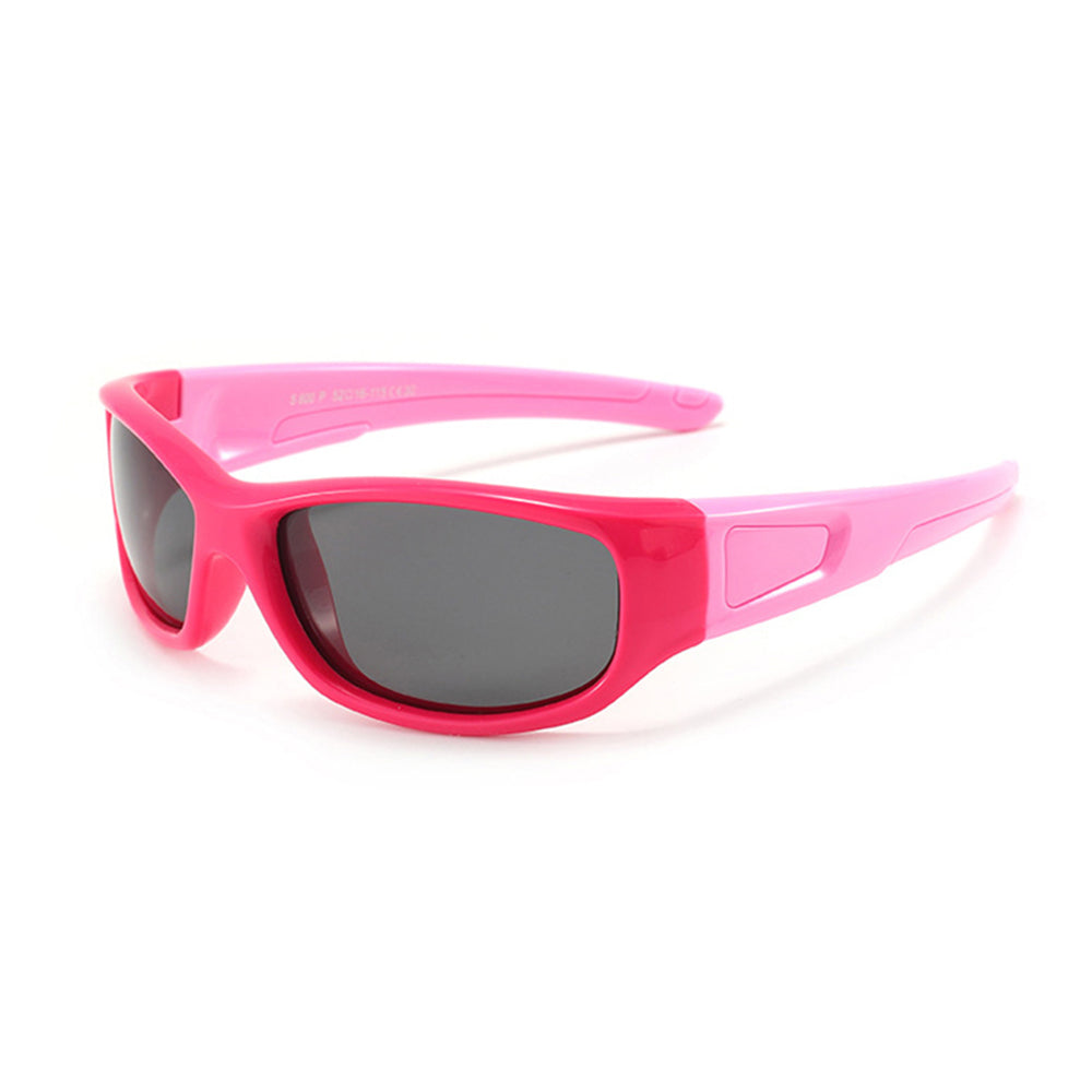 Techsuit - Sunglasses Polarised (800-C30) - for Kids, Sport Type, Flexible - Rose Red / Pink