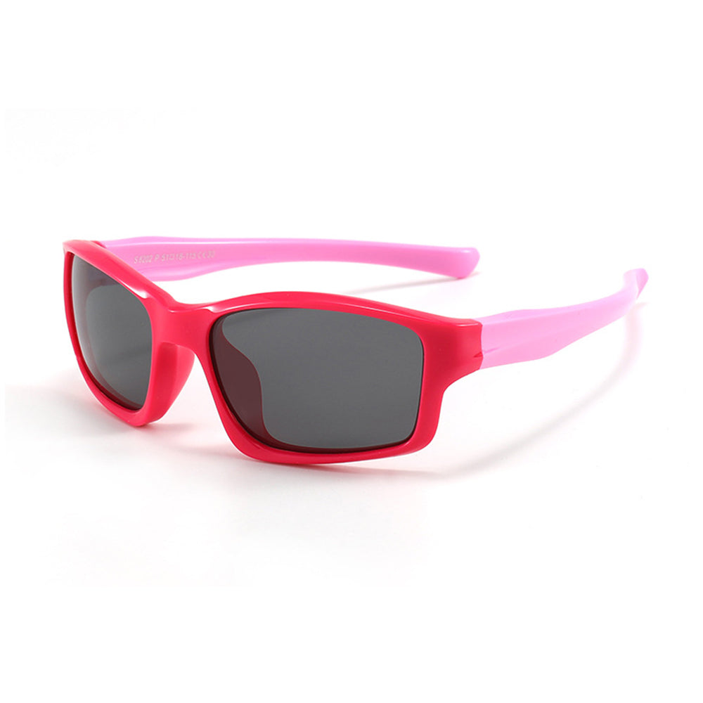 Techsuit - Sunglasses Polarised (8202-C30) - for Kids, Sport Type - Rose Red / Pink
