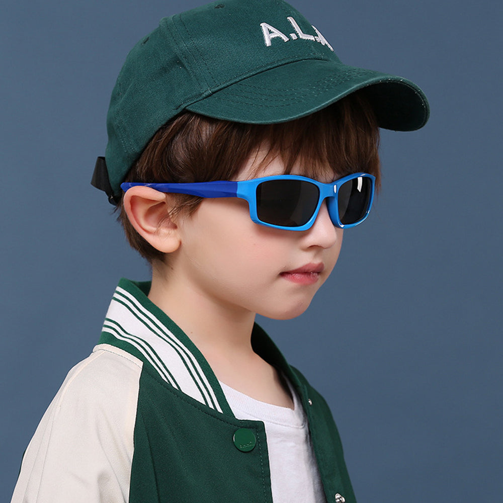 Techsuit - Sunglasses Polarised (8202-C29) - for Kids, Sport Type - Blue / Dark Blue