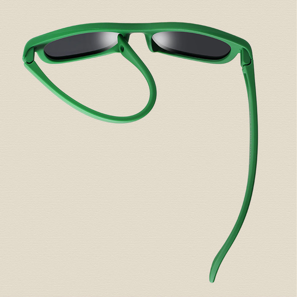 Techsuit - Sunglasses Polarised (8306-C14) - for Babies, Square Shape, with Strap - Black / Red